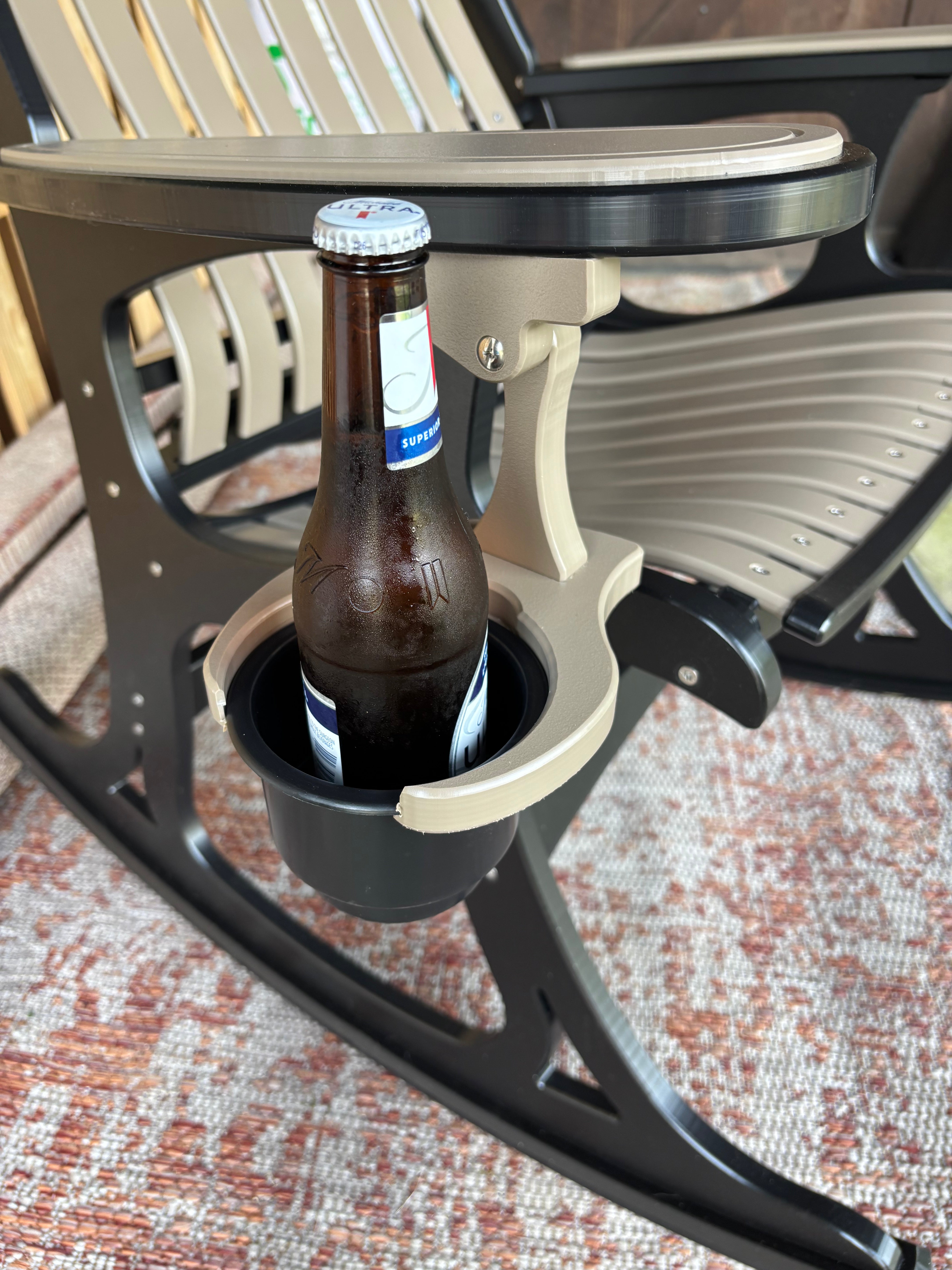 Gimbal Cup Holder for Rocking Chairs