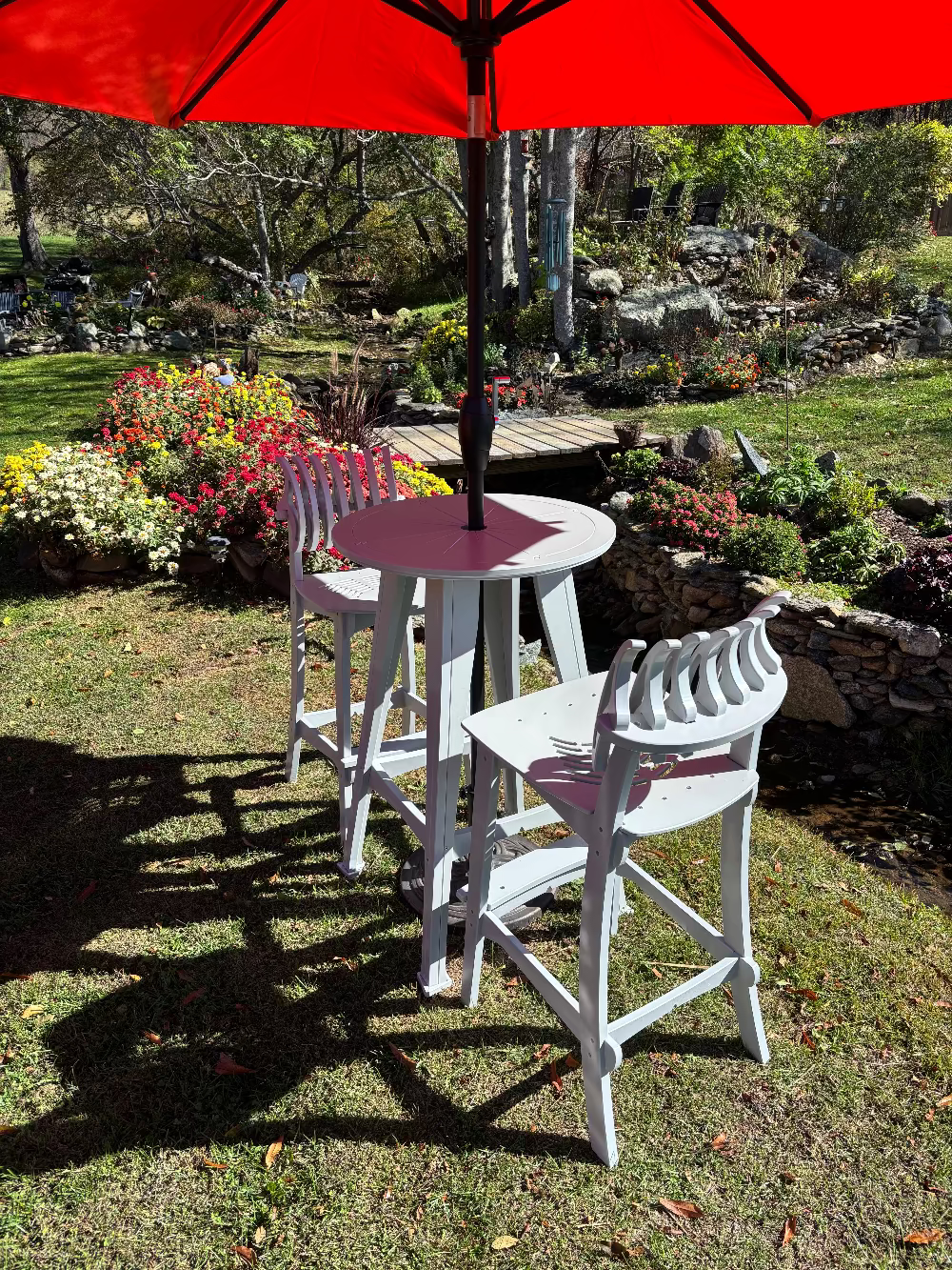 Horizon High Top Table w/ Compass Rose Engraving in Top