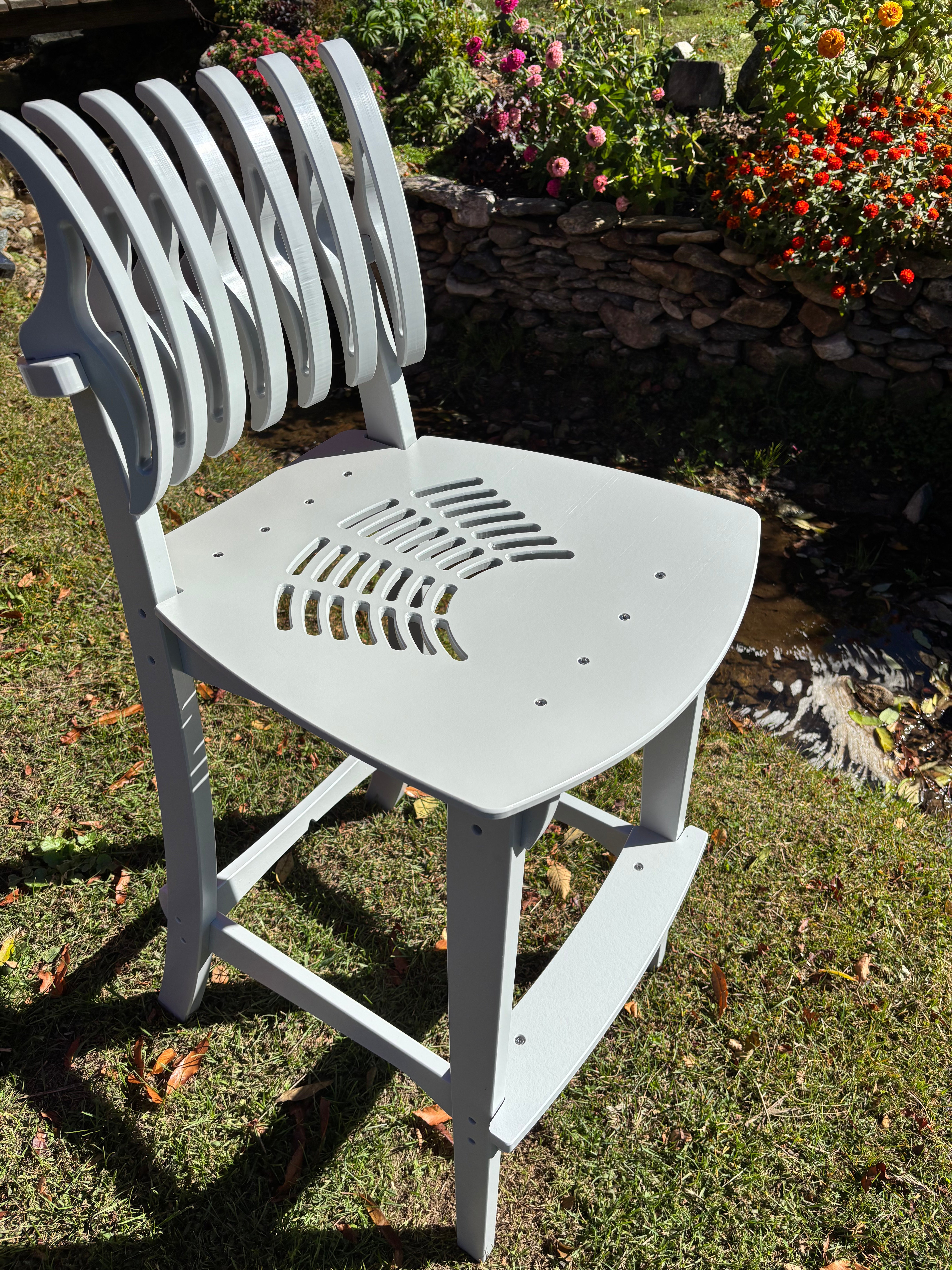 Horizon High Top Table w/ Compass Rose Engraving in Top