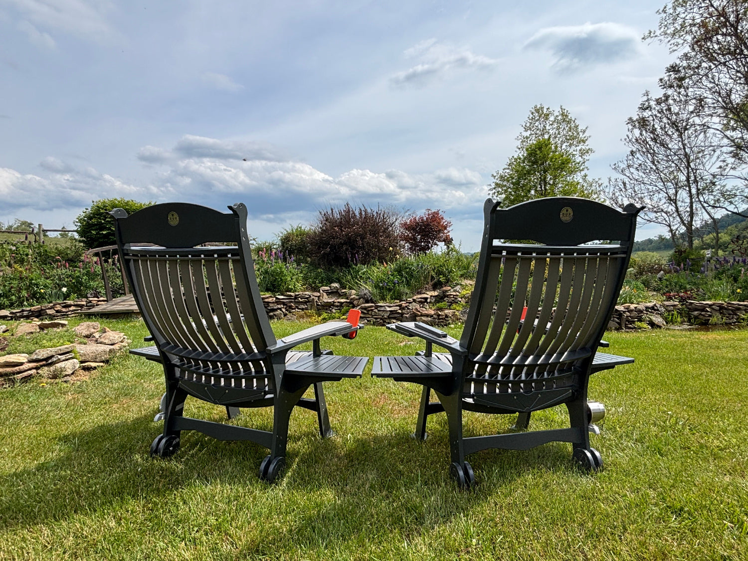 The High Back Fire Pit Set, WITH WHEELS