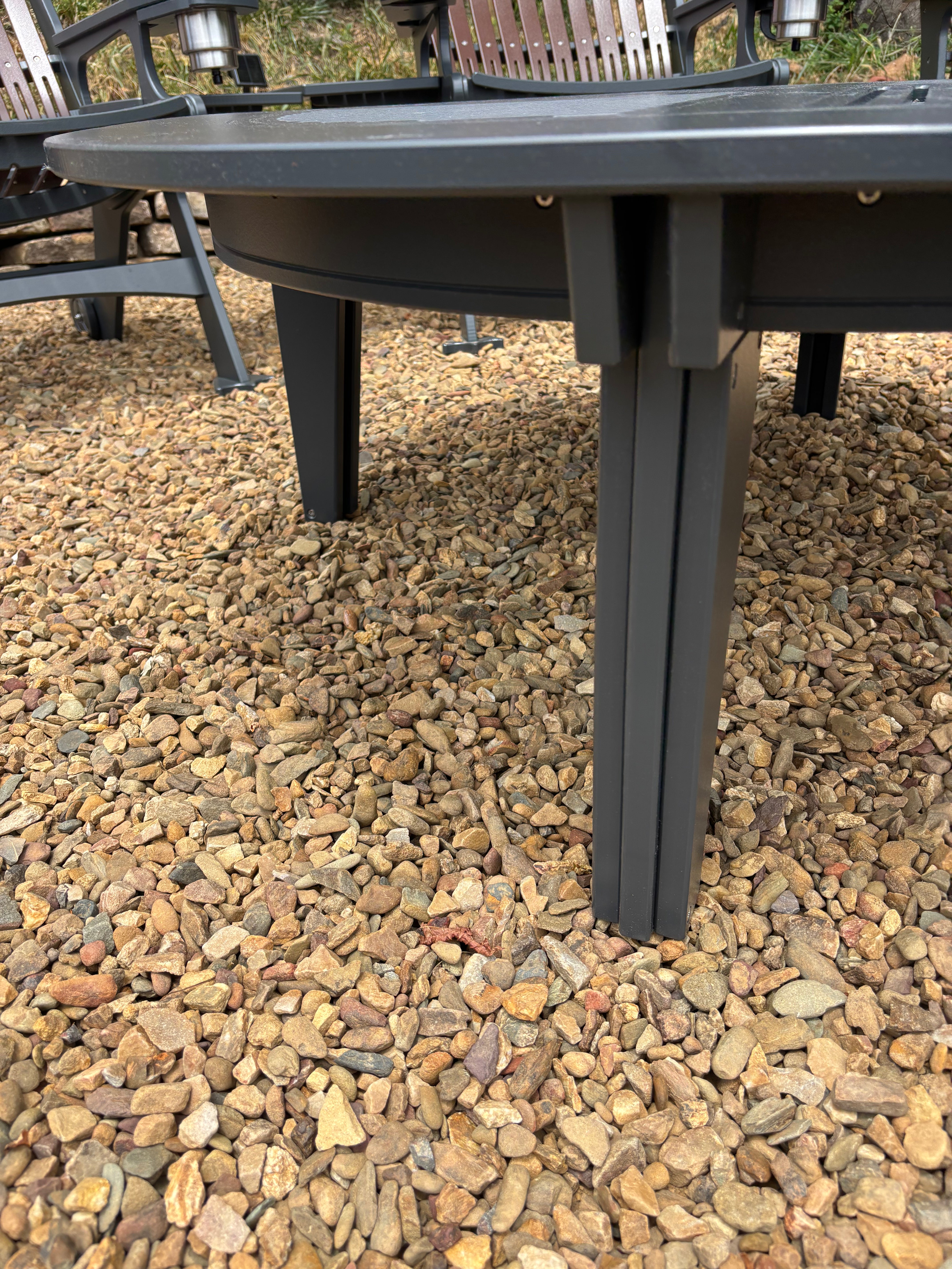 Round Coffee Table with Latticed Quadrant Top