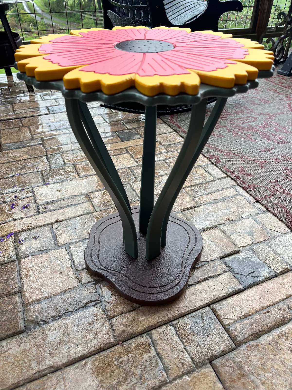 Blanket Flower Side Table