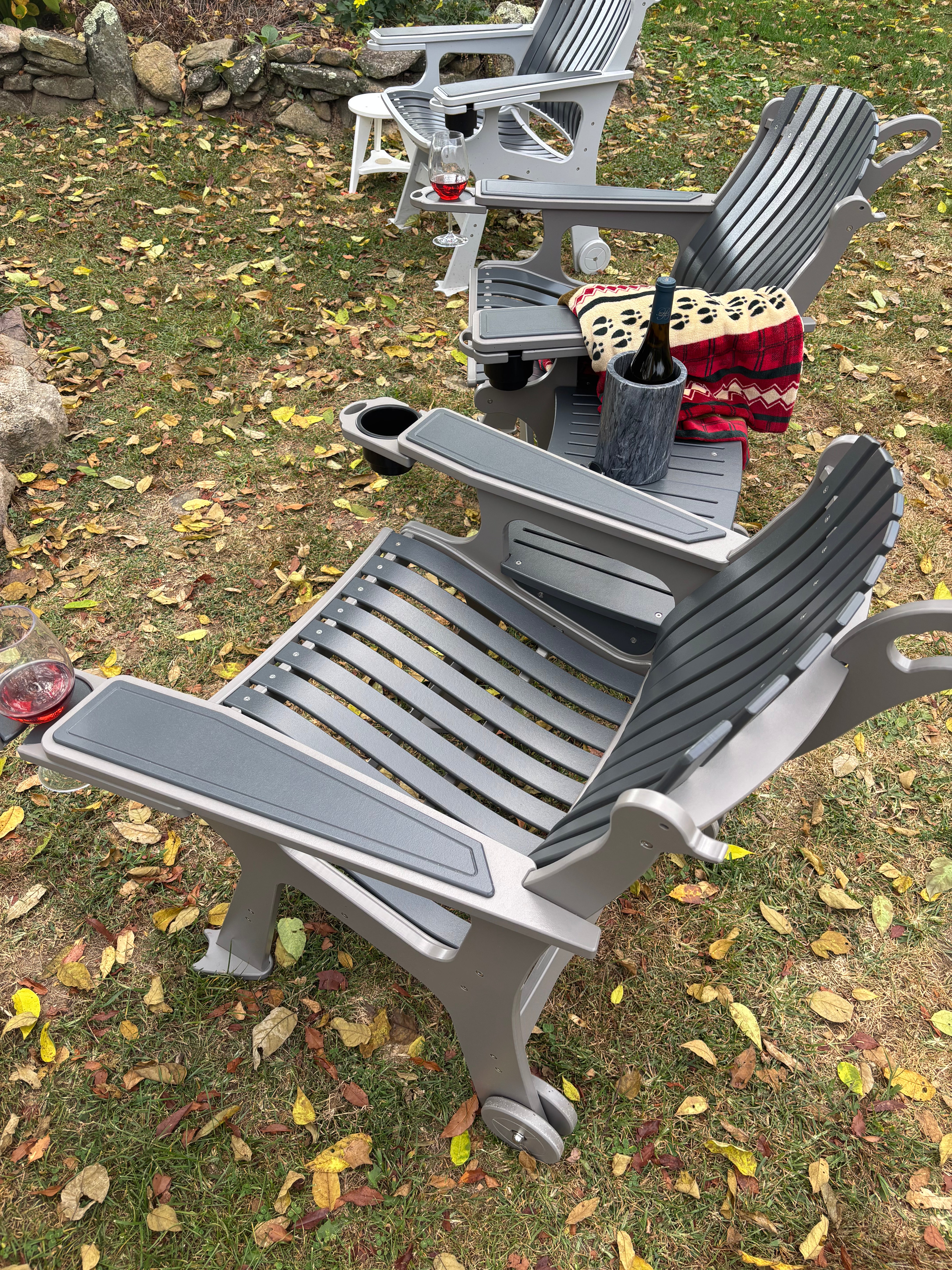The Wood Duck Chair (with Wheels on Back)