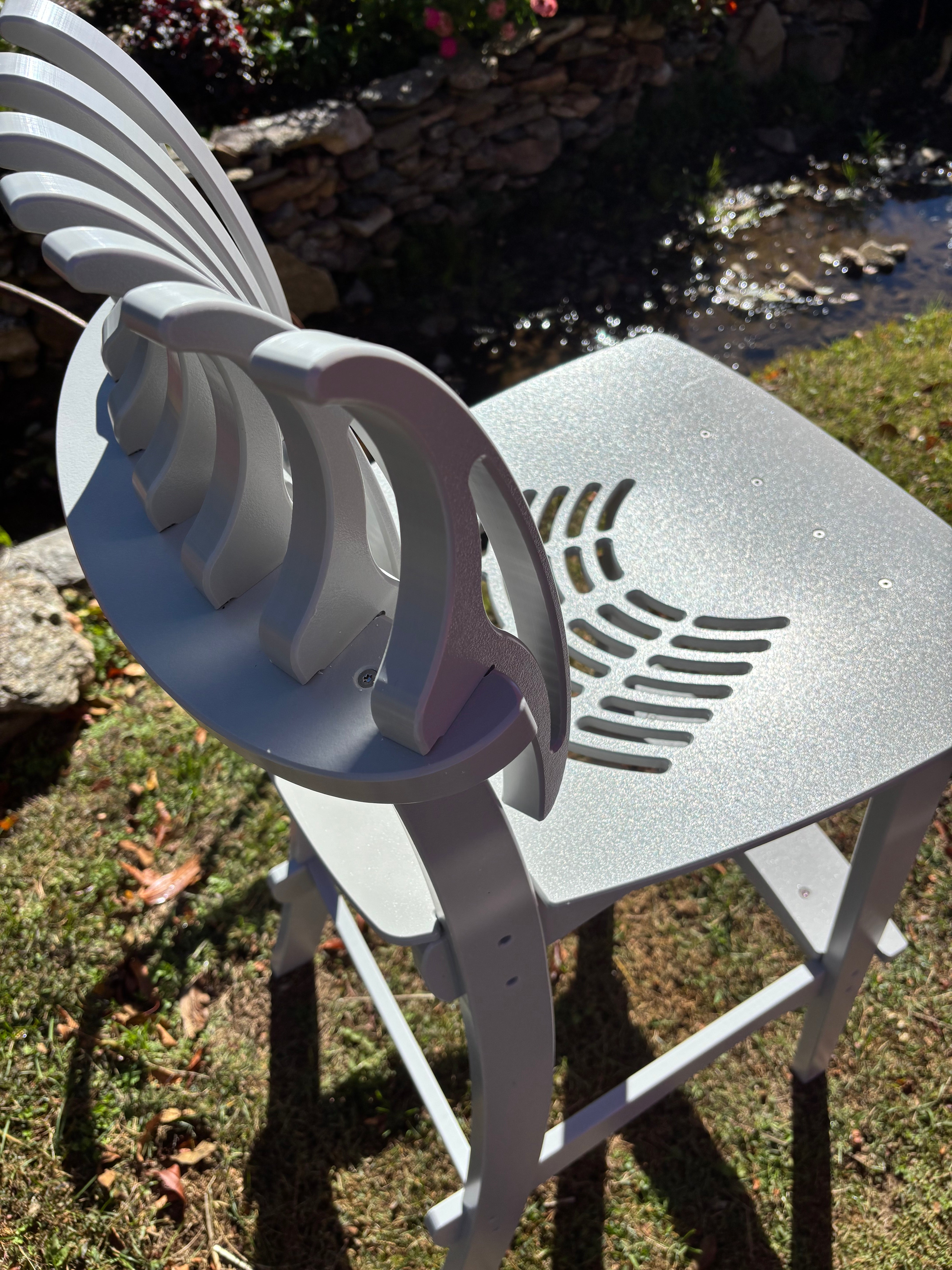 Horizon High Top Table w/ Compass Rose Engraving in Top