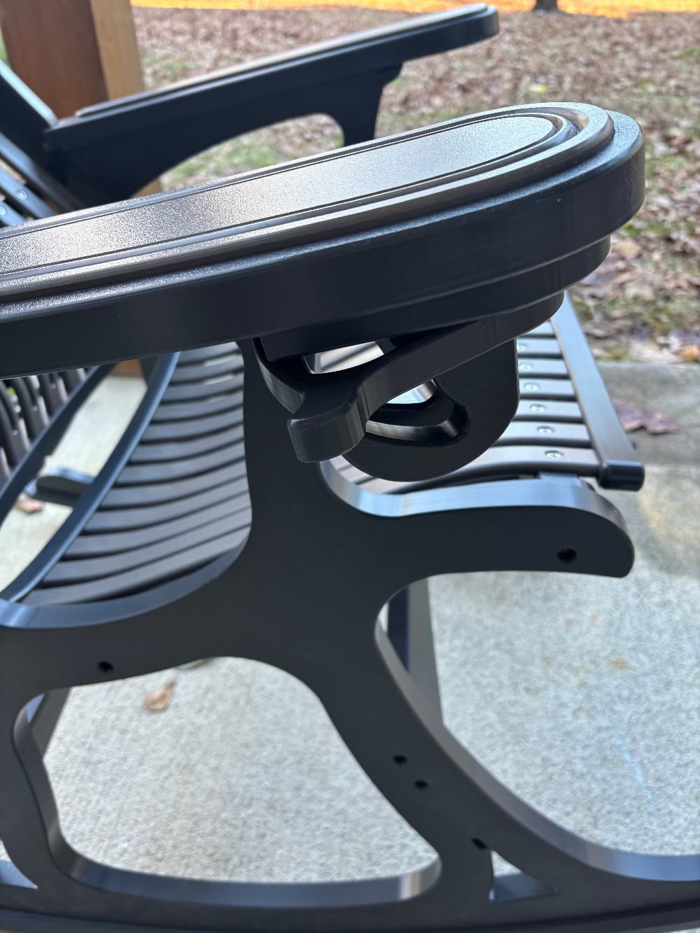 Pivoting Phone Holder for Rocking Chairs