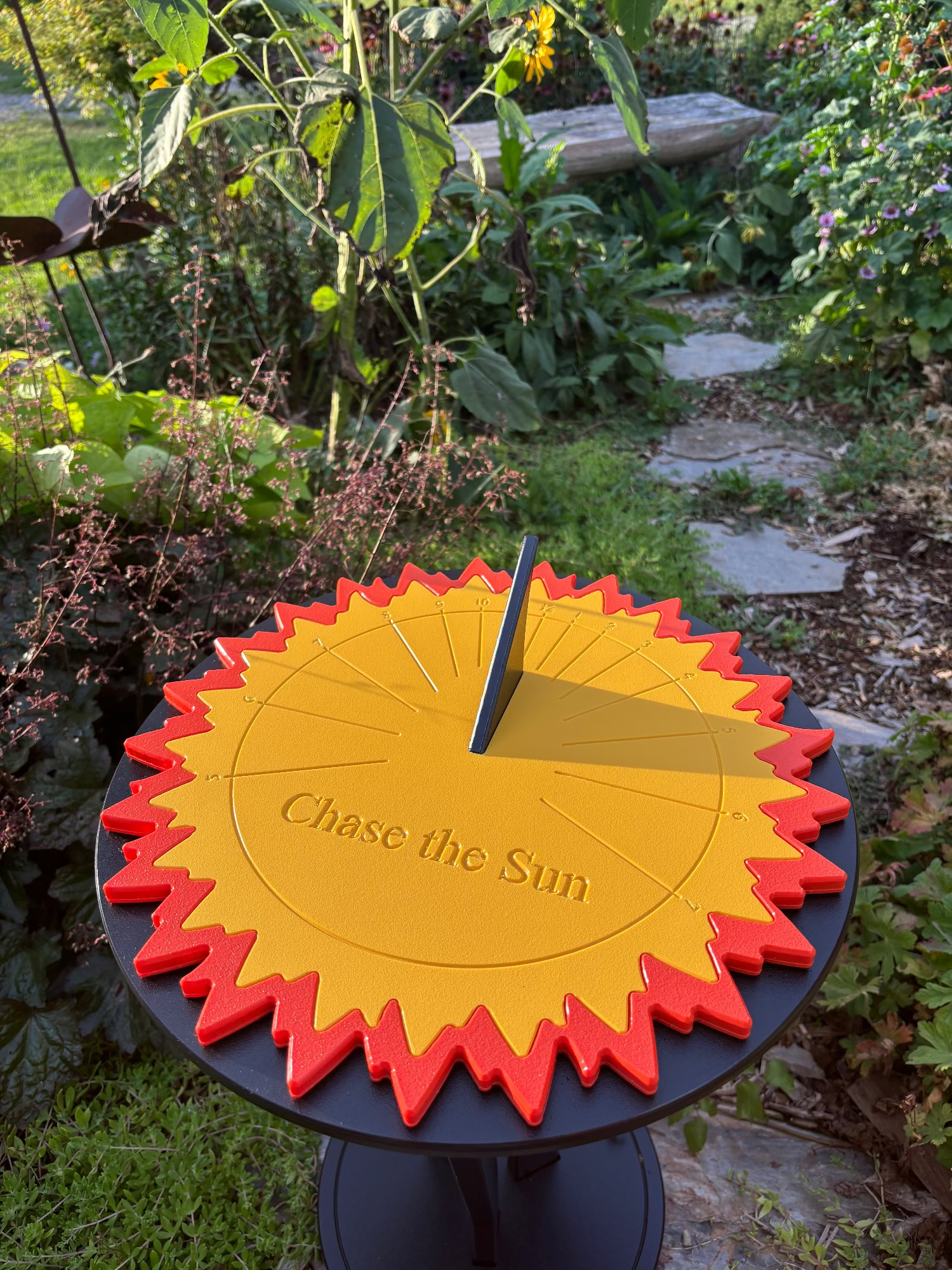 Garden Sundial Accent Table