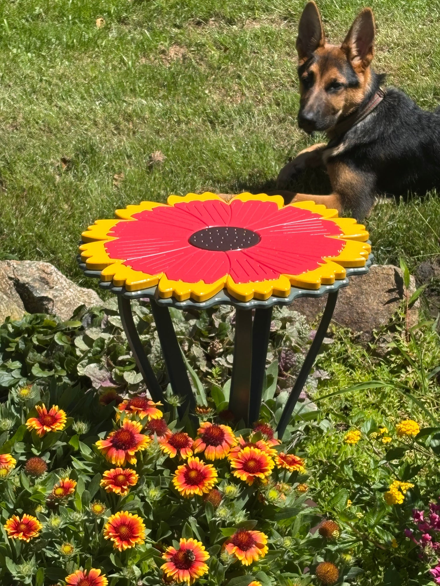 Blanket Flower Side Table